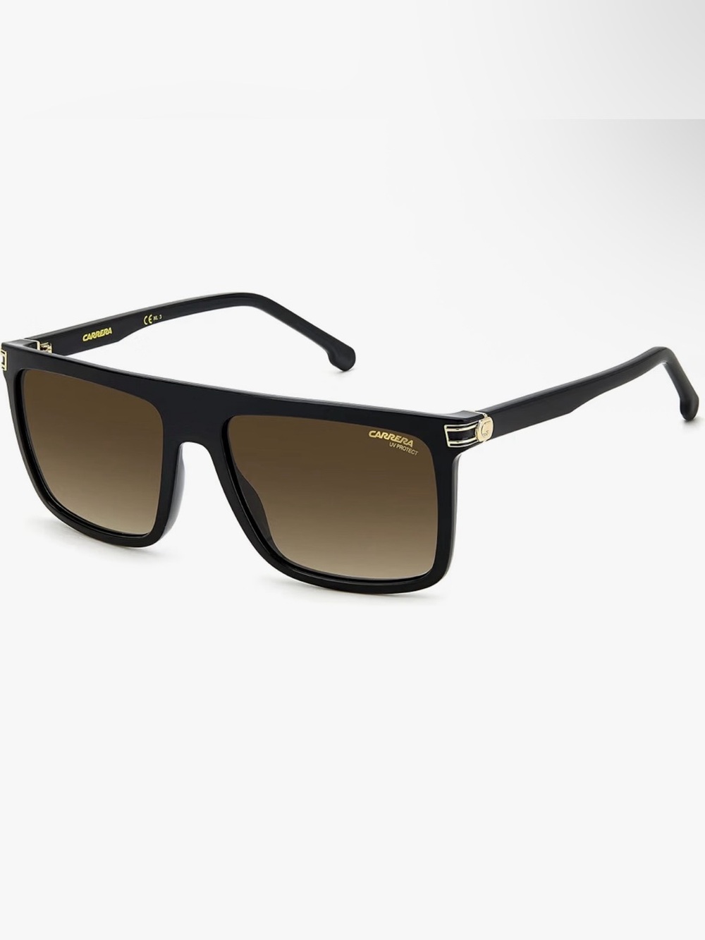 Carrera Black Frame Brown Gradient Lens Sunglasses